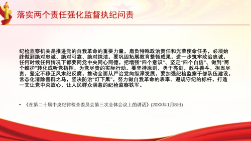 落实两个责任强化监督执纪问责党课PPT课件