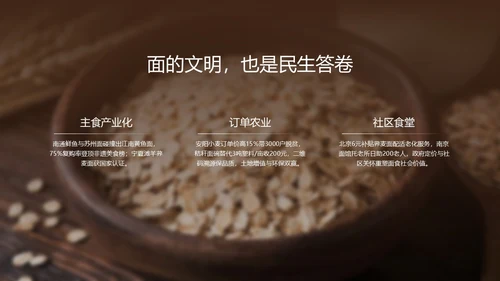 彩色简约中国美食面食介绍ppt模板