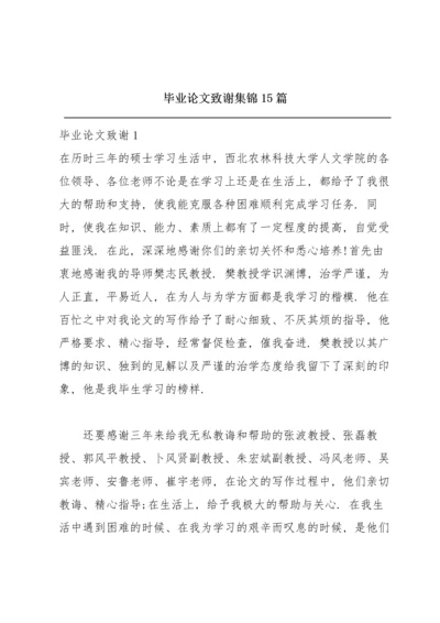 毕业论文致谢集锦15篇.docx