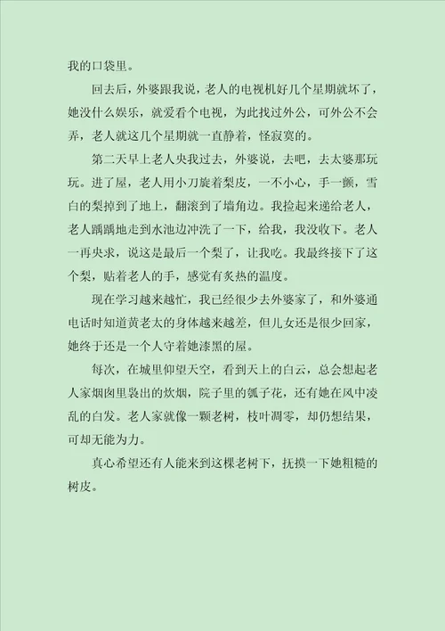 一颗老树作文700字