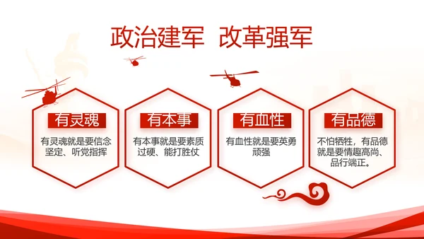 红色大气公安警察派出所动态PPT