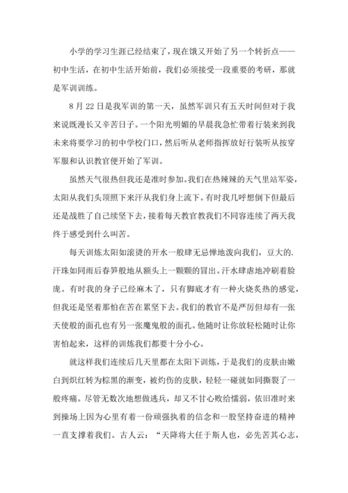 初中军训心得体会汇编8篇.docx