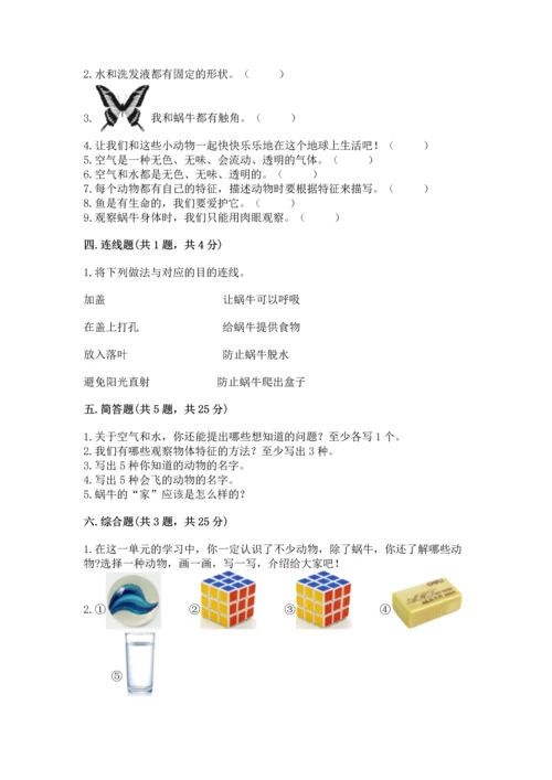 教科版一年级下册科学期末测试卷精品【各地真题】.docx