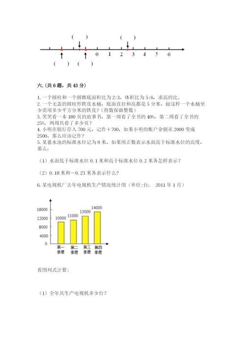 小学数学六年级下册竞赛试题及答案【新】.docx