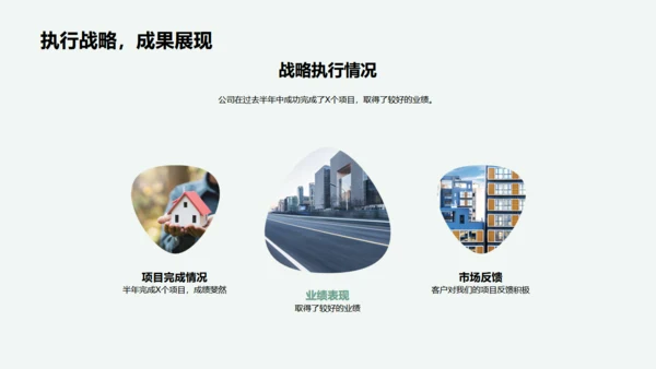 半年房产市场策略，房地产通用PPT模板