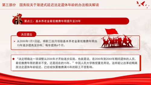 全国人大常委会关于实施渐进式延迟法定退休年龄的决定专题党课PPT