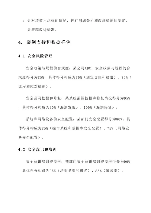 安全方面的绩效考核方案