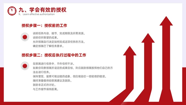 简约风红色时间管理与效率提升培训PPT