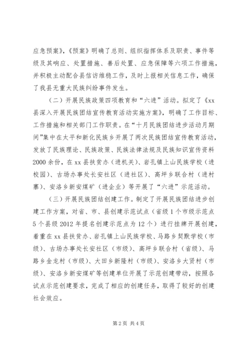 县民族和宗教事务局工作报告.docx