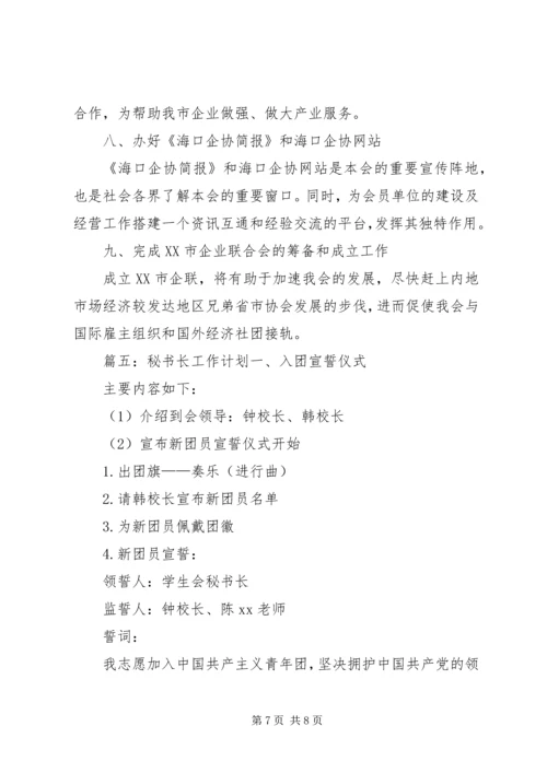 秘书长工作计划 (2).docx