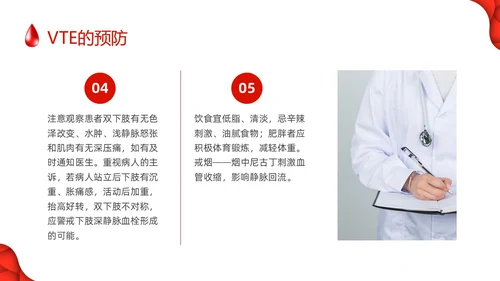 红色简约vte的预防及护理PPT模板宣传PPT动态PPT护理查房