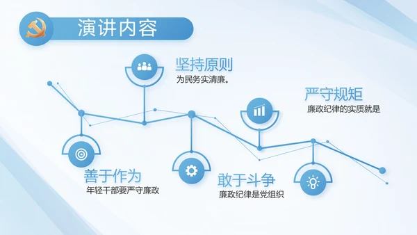 蓝色党建党支部工作汇报PPT党课