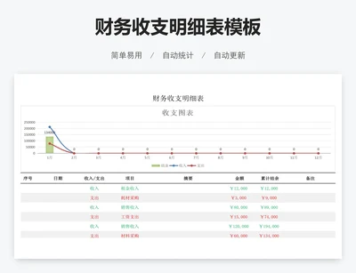 财务收支明细表模板