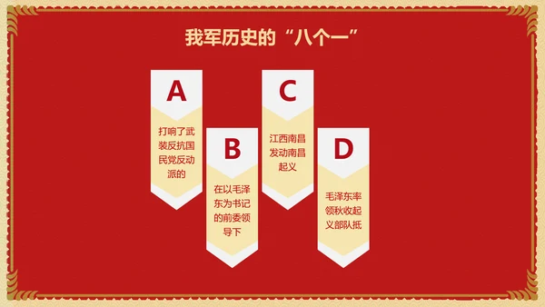 建军92周年军魂永存PPT模板