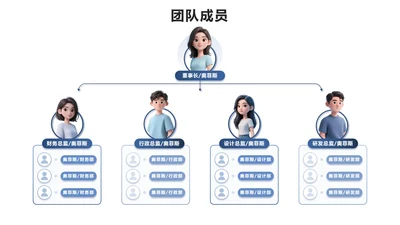 团队成员-蓝色极简团队成员介绍PPT单页