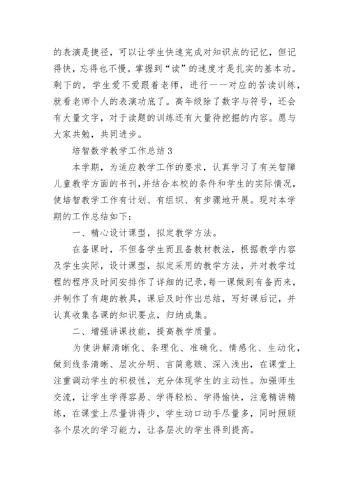 培智数学教学工作总结.docx