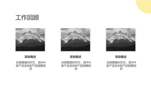 黄白色简约风项目工作周例会会议