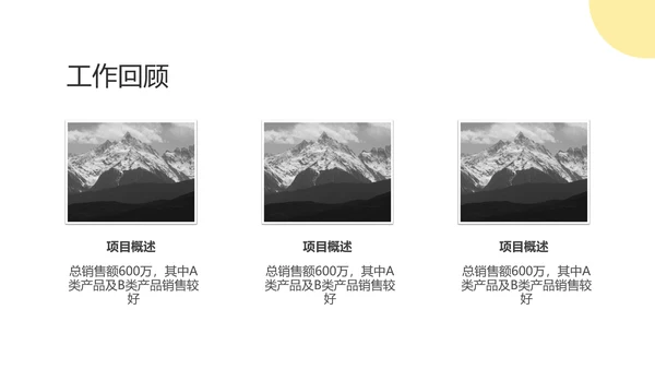 黄白色简约风项目工作周例会会议