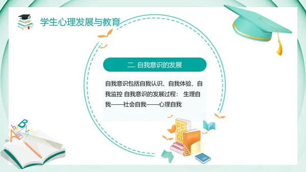 绿色卡通风教育心理学PPT模板