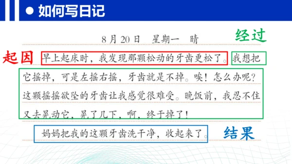 统编版三年级上册语文第二单元 《习作：写日记》课件