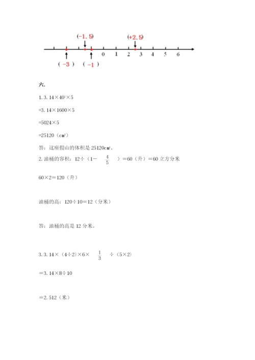 人教版数学小升初模拟试卷及参考答案（典型题）.docx