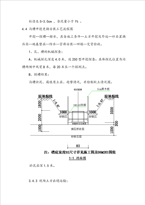 路沟槽开挖与木板支护施工组织方案