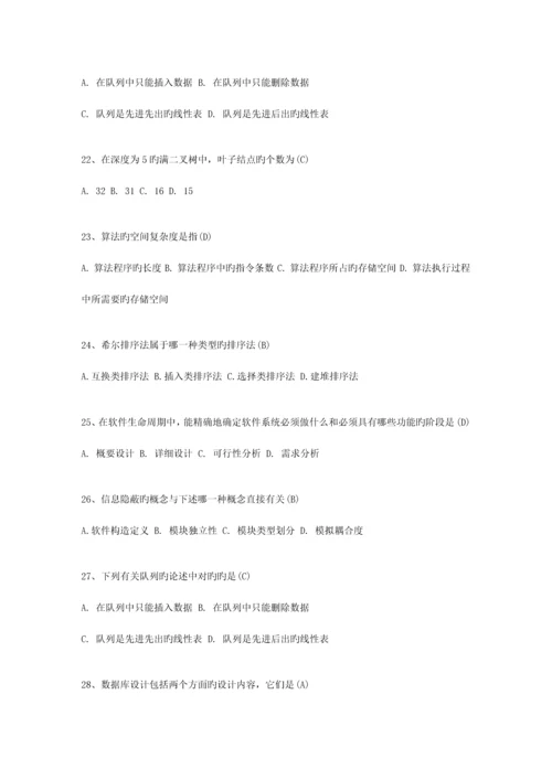 2023年江苏省WORD计算机等级考试二级VB理论考试试题及答案.docx