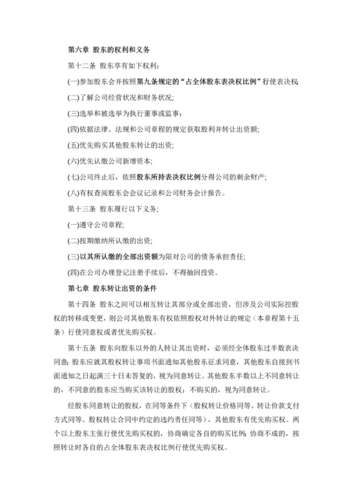 西安XX有限责任公司章程.docx