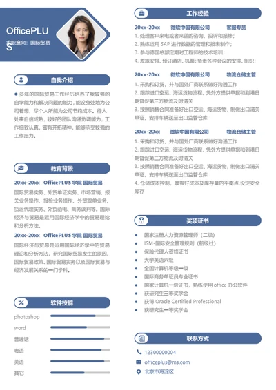 营销策划专员简历模板