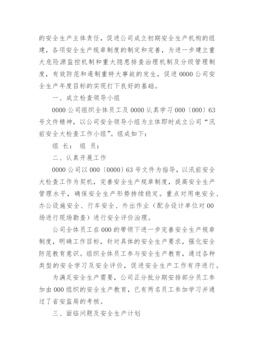汛前安全检查工作总结.docx