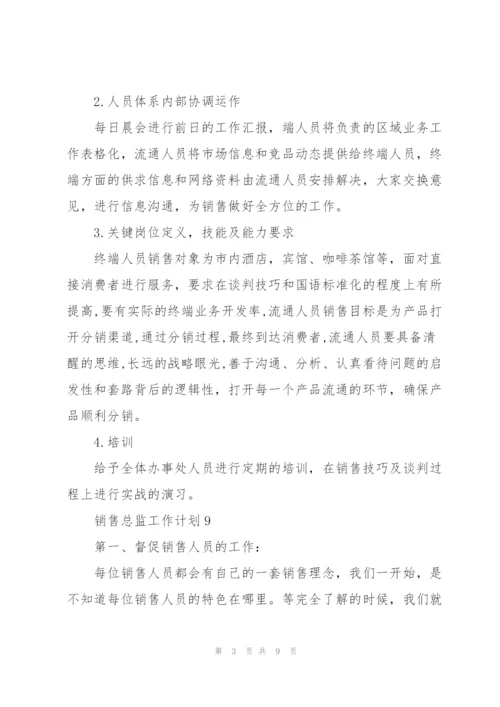 销售总监工作计划10篇.docx