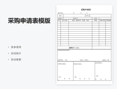 采购申请表模版