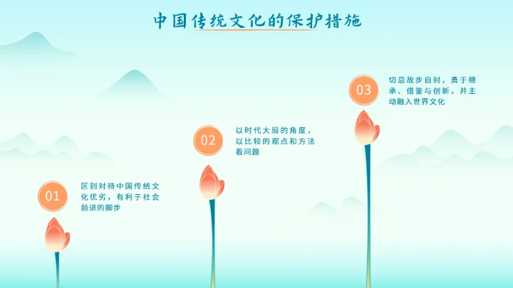 绿色中国风传统文化主题教育PPT模板