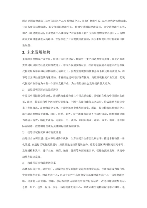 云南省物流行业调查分析报告.docx