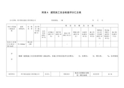 优质建筑综合施工安全检查重点标准检查表正式版.docx