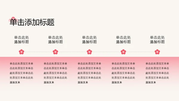 粉色梅花新中式工作学习汇报通用模板