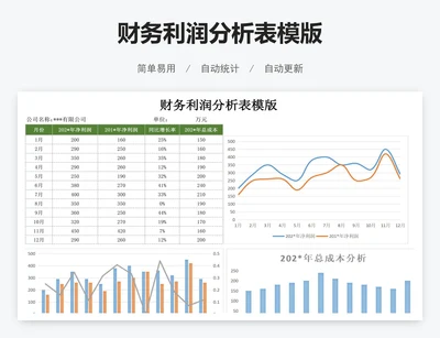 财务利润分析表模版