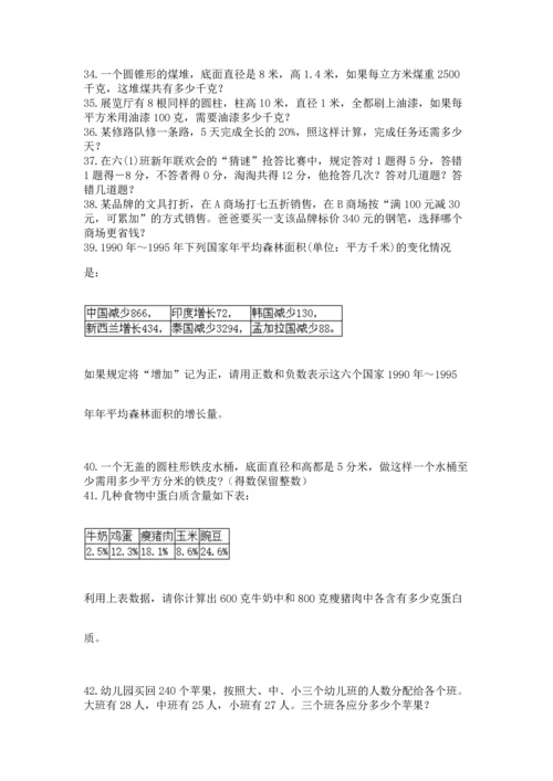 小升初数学应用题50道含完整答案（易错题）.docx