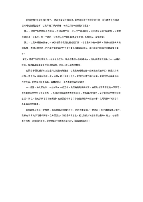 分团委活动总结