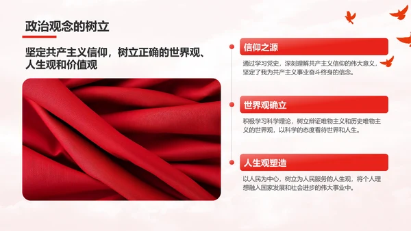 红色党政风入党积极分子思想发展汇报PPT模板