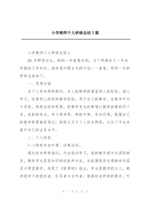 小学教师个人研修总结5篇.docx