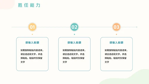 小清新简约岗位竞聘自我介绍PPT模板