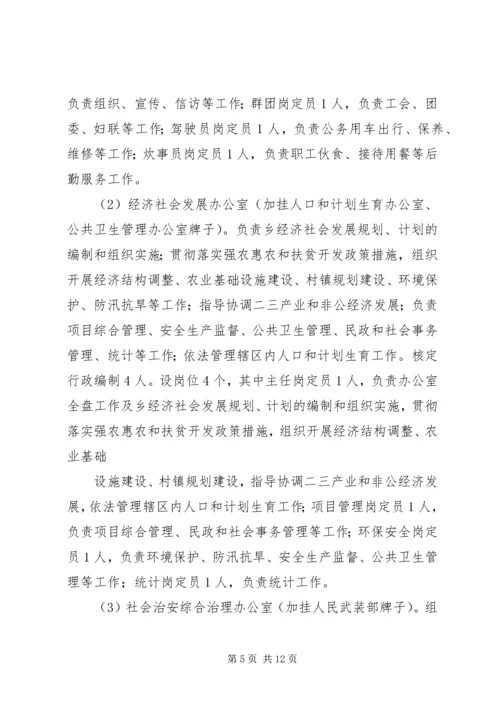 关于要求审批乡镇机构改革的实施方案的请示1.docx