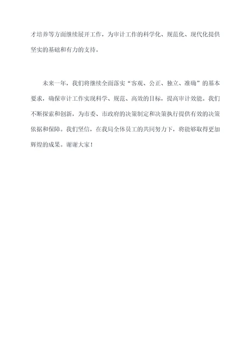 市审计局个人述职报告