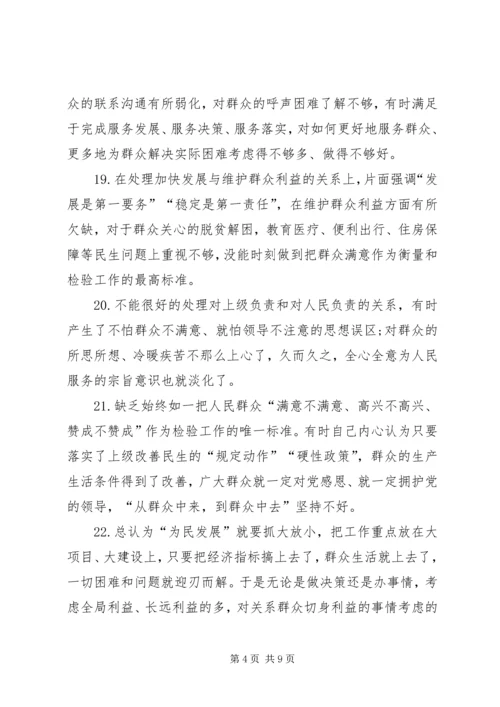 党员意识方面存在的问题清单.docx