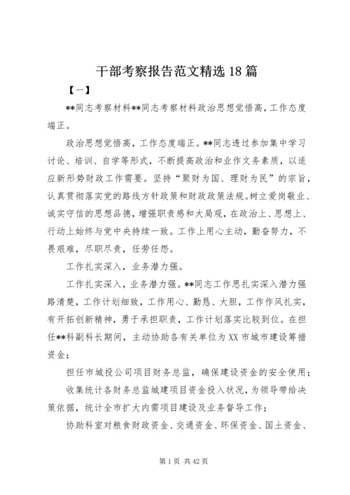 干部考察报告范文精选18篇.docx