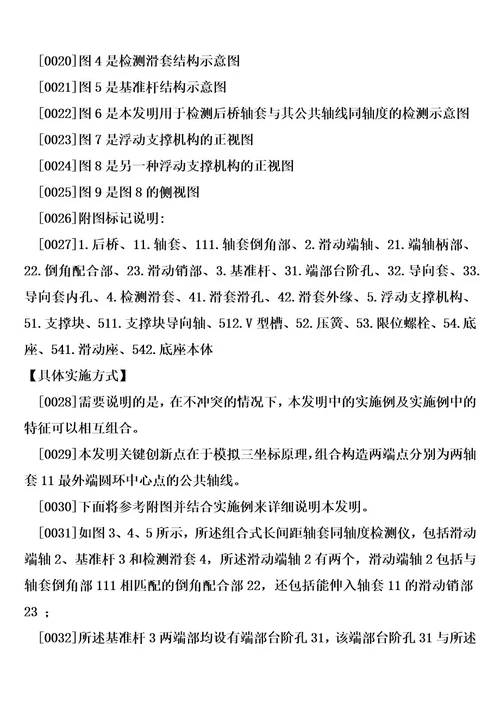 组合式长间距轴套同轴度检测仪的制作方法
