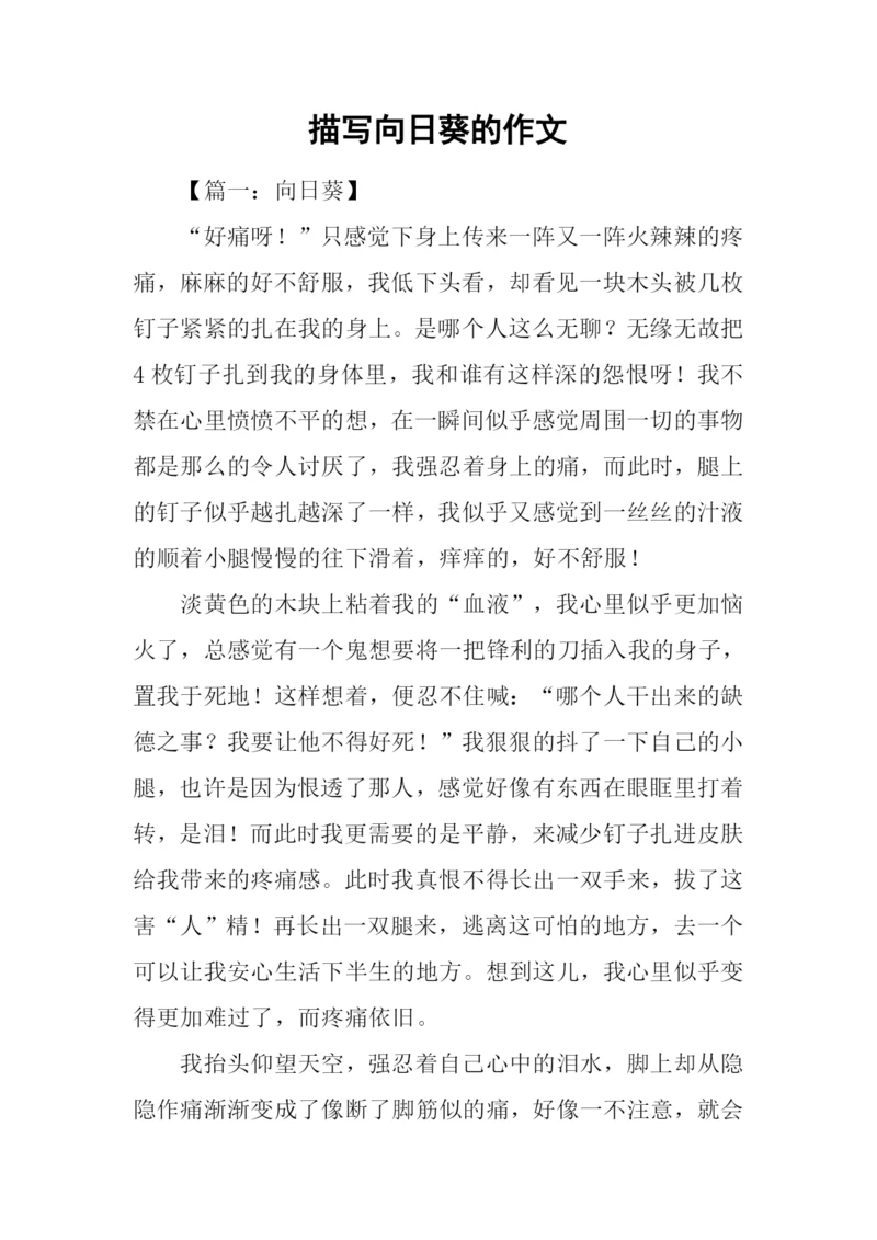 描写向日葵的作文.docx