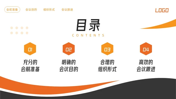 橙色简约高效会议管理术培训PPT模板宣传PPT动态PPT
