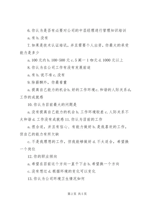 企业人力资源状况调查表.docx